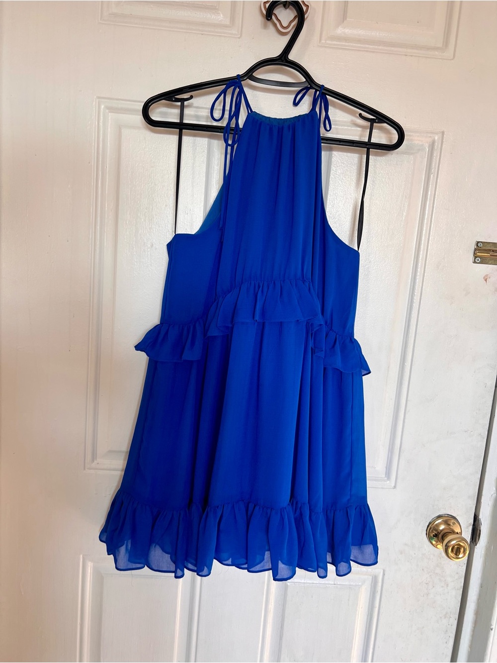 Pinch | Royal Blue Ruffle Halter Dress